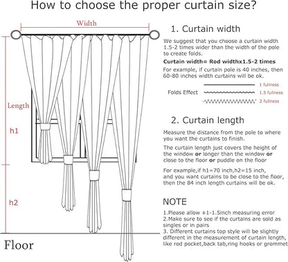 Vision Home Sand Pinch Pleated Full Blackout Curtains Linen Blended Room Darkening Window Curtains 90 inch for Living Room Bedroom Thermal Insulated Pinch Pleat Drapes with Hooks 1 Panel 60" Wx90 L
