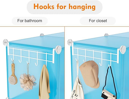 Portable Closet 6 cube closet organizers and storage Cube Storage Organizer Storage Shelf Bookcase Bookshelf with Metal Hammer, Storage Cubes Organizer Cabinet for Kids, Closet, Bedroom, Bathroom