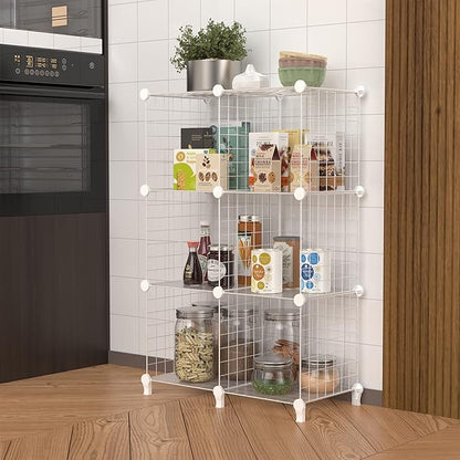 HOMIDEC Closet Organizers and Storage, 12 Storage Cubes, Wire Cube Storage DIY Room Storage Shelf for Garment Racks, Closet, Wardrobe