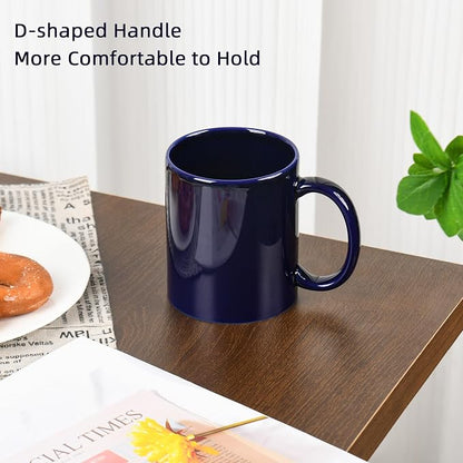 BYCNZB 12oz coffee mug set of 6 Coffee Mugs for Coffee, Tea, Cocoa, Milk（cobalto）