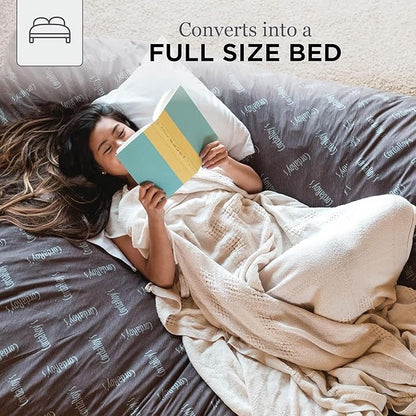 CordaRoy's Chenille Bean Bag - Convertible Bean Bag Chair & Bed - Machine-Washable Chenille Fabric Cover - for Basement, Living Room, Game Room, Dorm & More - Full Size - Very Peri Purple