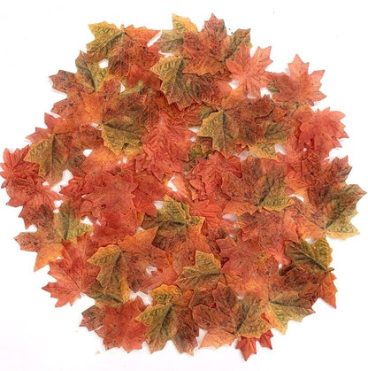 Weraru 90 Pcs Edible Fall Leaves Gold Leaf Cupcake Toppers, For your Party Cake Toppers Decoration