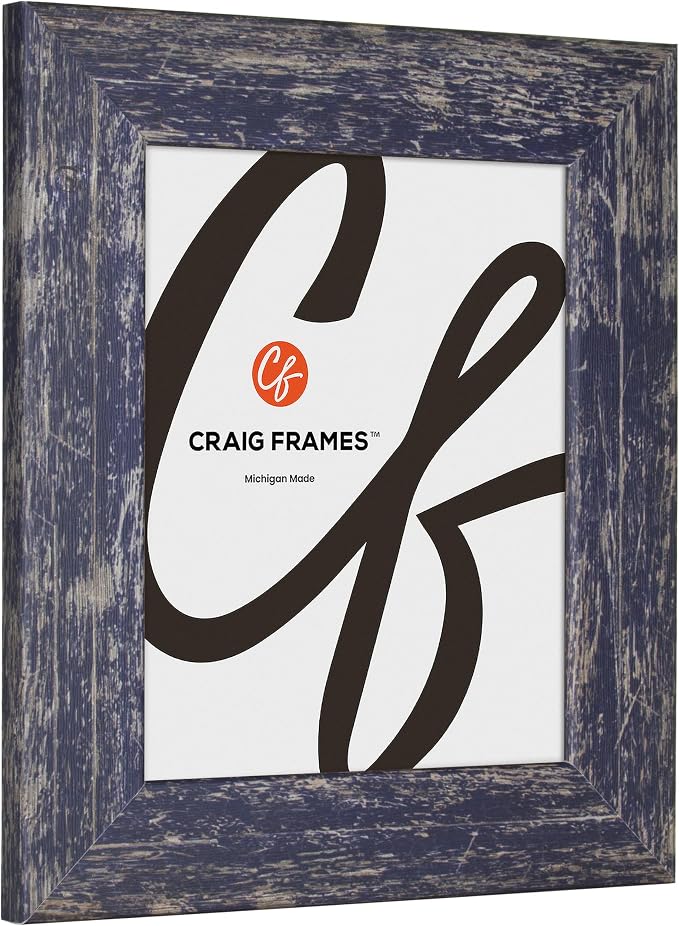 Craig Frames 25x33 Blue Poster Frame for Posters, Gallery Wall, and Photos | Lightweight shatter resistant acrylic facing with a rigid backing board, made in the USA