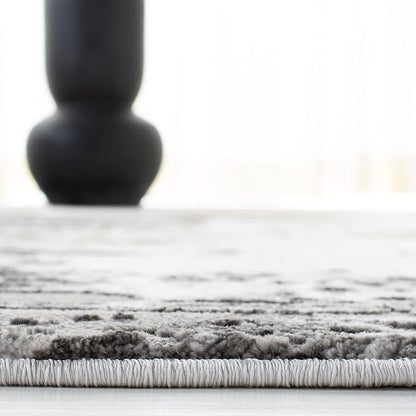 SAFAVIEH Craft Collection Area Rug - 4' Round, Grey & Green, Modern Abstract Design, Non-Shedding & Easy Care, Ideal for High Traffic Areas in Living Room, Bedroom (CFT820Y)