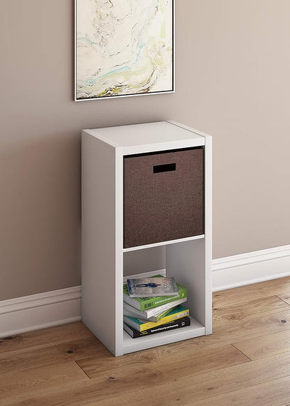 ClosetMaid 2 Cube Storage Shelf Organizer Bookshelf with Open Back, Vertical or Horizontal, Easy Assembly, Wood, White Finish