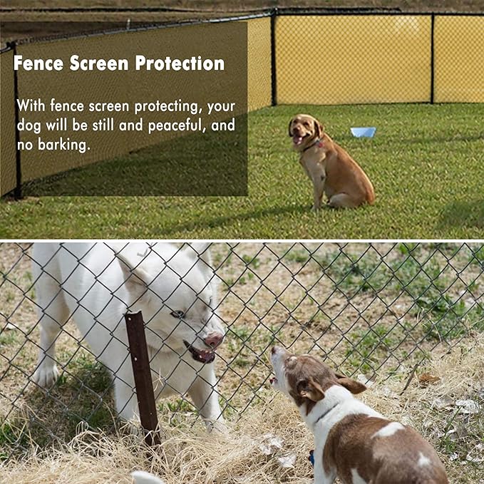 UPGRADE Privacy Fence Screen 8'x18' Sand Outdoor 90% Visibility Blockage 170 GSM Mesh Shade Cover Panels for Backyard,Balcony,Home Decoration with Zip Ties,Customized Avaliable