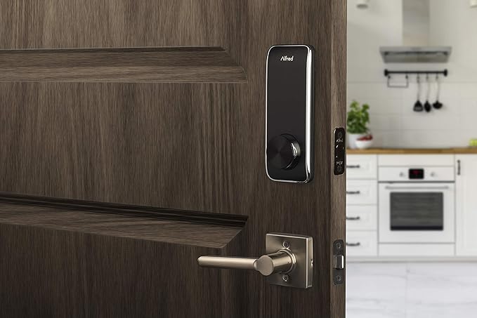 Alfred DB2-B Smart Door Lock Deadbolt Touchscreen Keypad, Pin Code + Key Entry + Bluetooth, Up to 20 Pin Codes (Chrome)