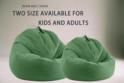 Stuffed Animal Storage Bean Bag Chair Cover (No Filler) Washable Ultra Soft Corduroy Bean Bag Cover for Organizing Plush Toys, Bean Bag for Adults