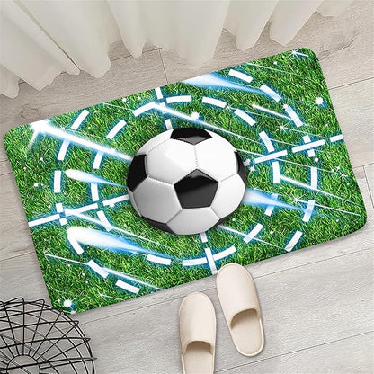 Football Rug for Boys Room - Soccer Rug for Boys Room Football Printed Rug for Kids Room Football Decor for Boys Bedroomsports Ball Doormat for Living Room Bedroom,2'×3'