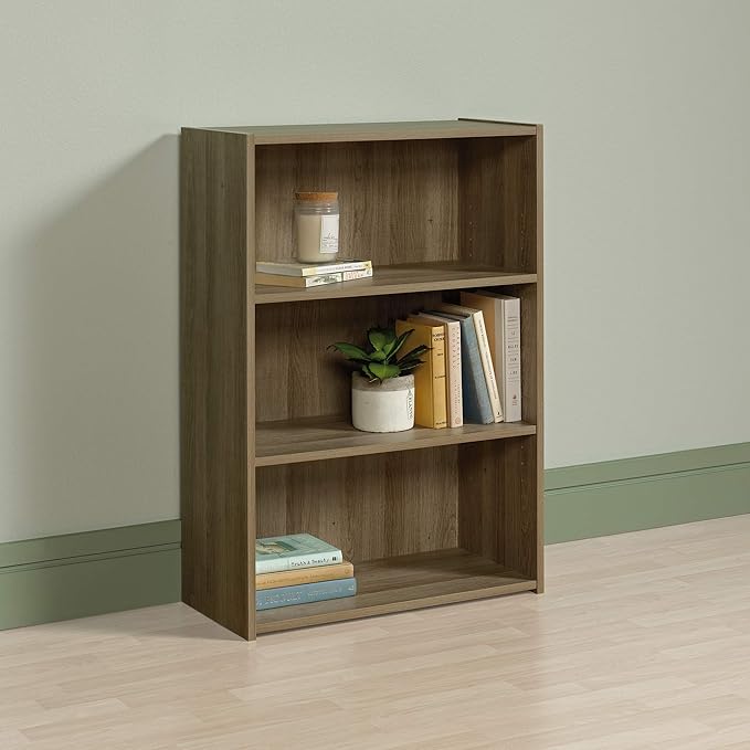 Sauder Beginnings 3 Bookcase/Book Shelf, L: 24.57" x W: 11.50" x H: 35.28", Summer Oak
