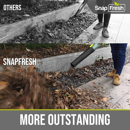 SnapFresh Cordless Leaf Blower - 550CFM Brushless Electric Leaf Blower with 4.0 Ah Battery and Fast Charger - Lightweight 20V Yard and Garden Blower for Lawn Care…