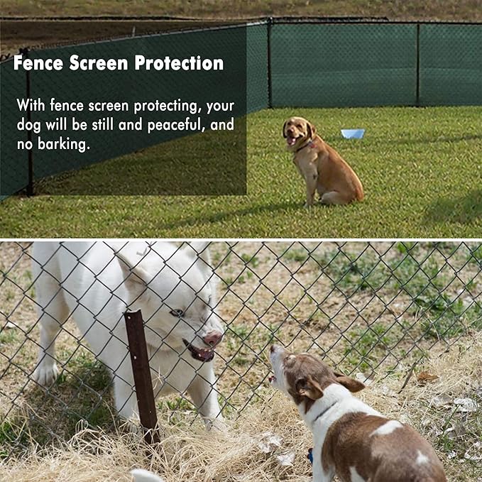 UPGRADE Privacy Fence Screen 5'x66' Dark Green Outdoor 90% Visibility Blockage 170 GSM Mesh Shade Cover Panels for Backyard,Balcony,Home Decoration with Zip Ties,Customized Avaliable