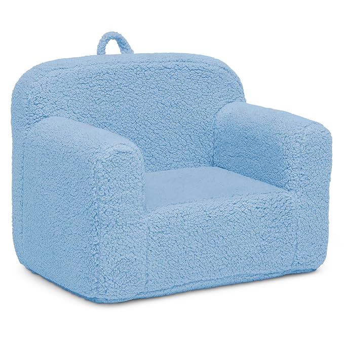 Delta Children Cozee Sherpa Chair, Powder Blue
