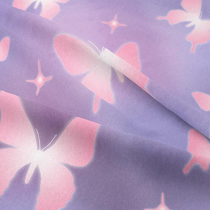 Tailor Shop Butterfly Comforter Sets Queen Size,Purple Pink Butterfly Bedding Sets for Girls Kids Teens with 2 Pillowcase…