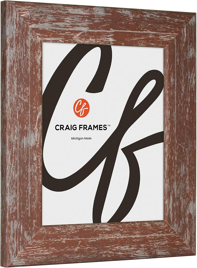 Craig Frames 12x15 Red Picture Frame for Posters, Gallery Wall, and Photos | Displays photos and prints behind clear glass, ready to hang, made in the USA