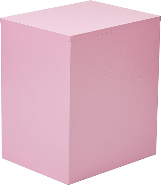 OSP Home Furnishings HPB Heavy Duty 3-Drawer Metal File Cabinet for Standard Files and Office Supplies, Pink Finish