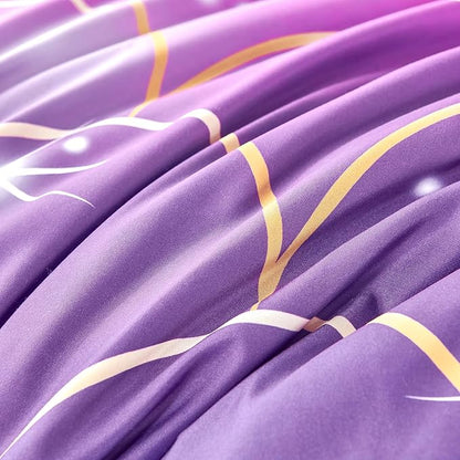 URBONUR 6Pcs Twin Comforter Set for Girls Pink and Purple Mermaid Printed Kids Bedding Set, Soft Microfber Gilrs Twin Bed Sets