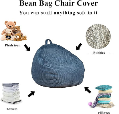 Bean Bag Chairs Cover (No Filler), Bean Bag Cover, Bean Bag for Kids, Adults, Teens-Large 36 x 45 inches Coffee Bean Bag