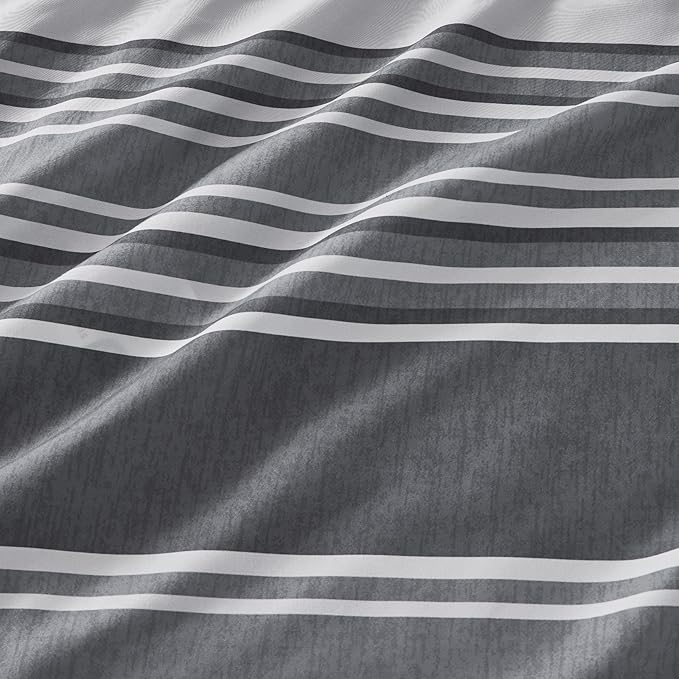 Bedsure Bed in a Bag King 7 Pieces - Striped Beddding sets, King Comforter Sets with Comforter, Fitted Sheet, Flat Sheet, Pillowcase & Shams