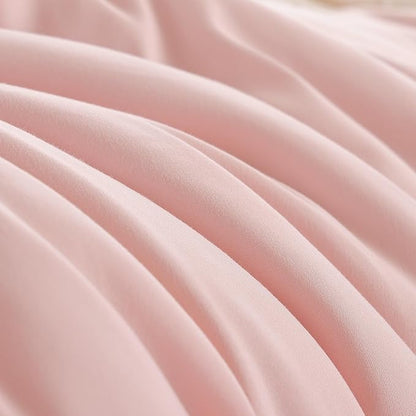 Blush Pink Full Bed Comforter Set Full Size Comforter Modern 3PCS Microfiber Full Size Comforter Sets for All Season Comforter for Women and Girls Soft Lightweight Bed Comforter Set