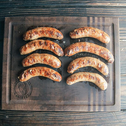 Bearded Butchers Mushroom & Swiss Bratwurst DIY Kit – Brats with Seasoning, Swiss Cheese, Mushroom Bits & 32mm-35mm Natural Hog Casings – Great for Pork, Venison, Elk, Bison – Makes Up to 25 lbs Meat