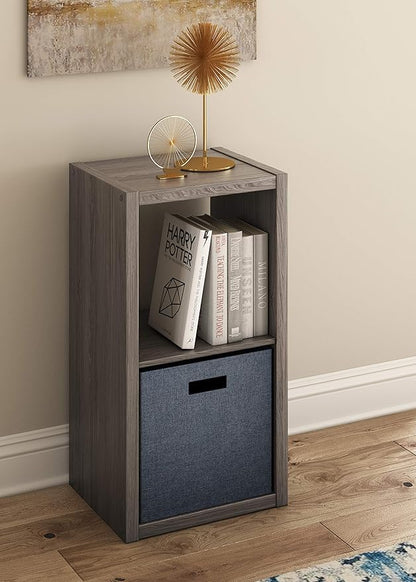 ClosetMaid 4537 Decorative Open Back 2-Cube Storage Organizer, Graphite Gray