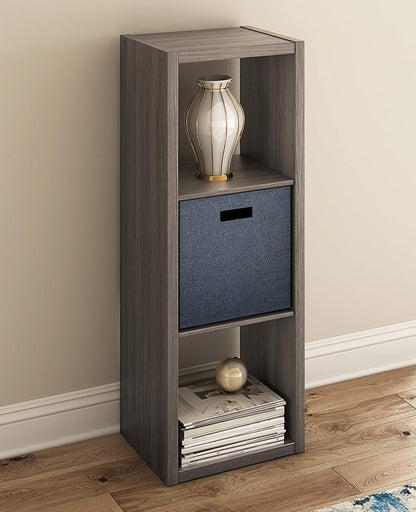 ClosetMaid 4546 Decorative Open Back 3-Cube Storage Organizer, Graphite Gray