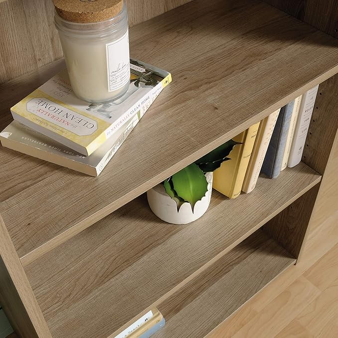 Sauder Beginnings 3 Bookcase/Book Shelf, L: 24.57" x W: 11.50" x H: 35.28", Summer Oak