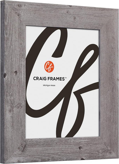 Craig Frames 12x26 Grey Oak Picture Frame for Posters and Gallery Wall | Lightweight shatter resistant acrylic facing with a rigid backing board, made in the USA
