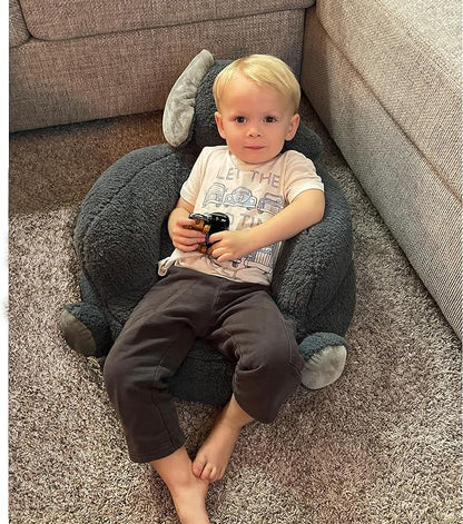 Trend Lab Moose Toddler Chair Plush Character Kids Chair Comfy Furniture Pillow Chair for Boys and Girls, 21 x 19 x 19 inches