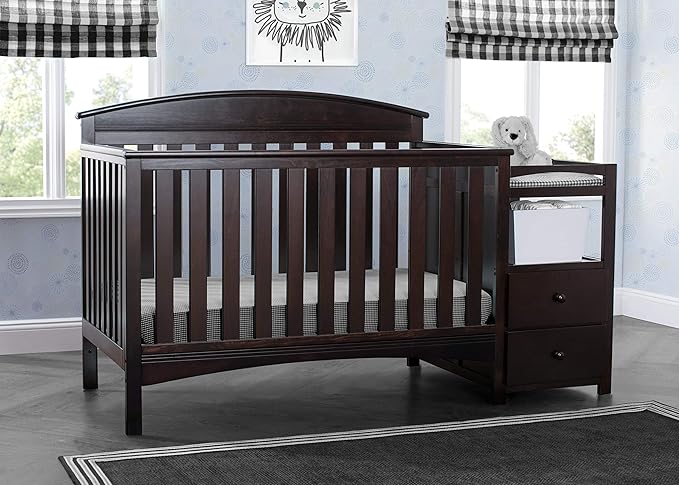 Delta Children Abby Convertible Crib and Changer, Dark Chocolate