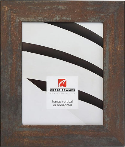 Craig Frames 5x7 Weathered Steel Picture Frame for Posters and Gallery Wall | Displays photos and prints behind clear glass, ready to hang, made in the USA