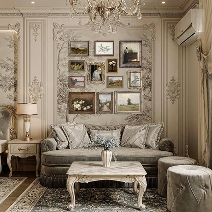 LANCHI95 12 Pcs Vintage Wall Art Decor, Vintage Art Prints, Vintage Posters for Room, Moody gallery wall art, Eclectic French Country Pictures Wall Decor for Bedroom (UNFRAMED)