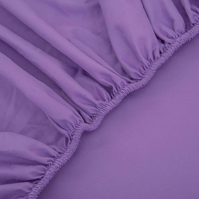 Seersucker Purple Queen Size Comforter Sets for Girls Women Boho Purple Seersucker Bedding Set & Collections 5 Pieces-Soft Lightweight Microfiber Bed Set for All Season,Queen 90''x90''…