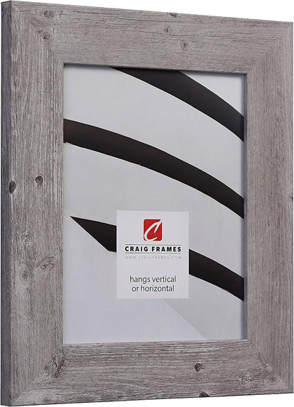 Craig Frames 5x7 Grey Oak Picture Frame for Posters and Gallery Wall | Displays photos and prints behind clear glass, ready to hang, made in the USA