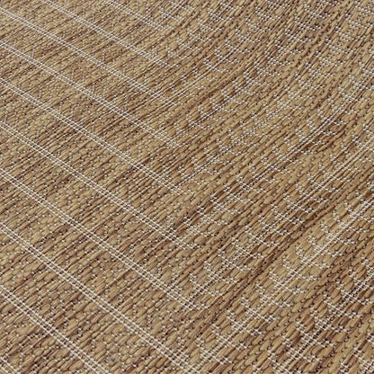 Adiva Rugs Outdoor Indoor Area Rug, Weather Resistant, Easy to Clean, Stain Resistant Floor Mat for Dining Room, Backyard, Deck, Patio (Wooden, 5' x 7')