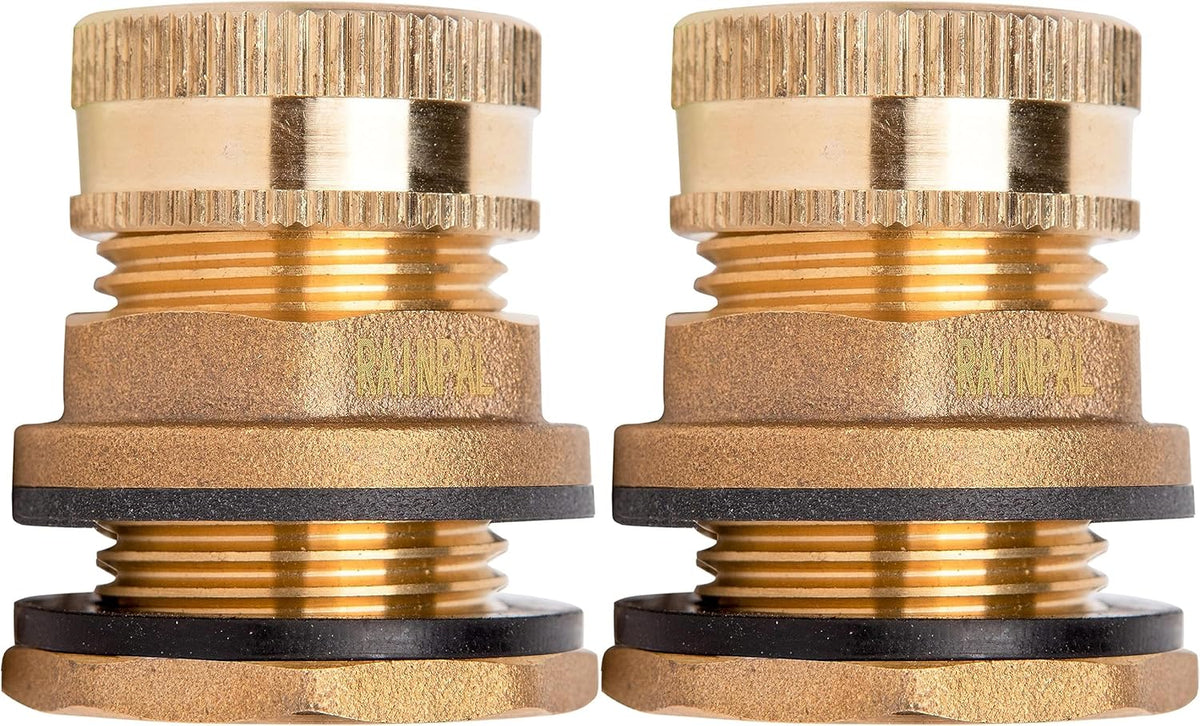 Brass Rain Barrel/Bucket Drain Port Kit (RBD020-2Pack)