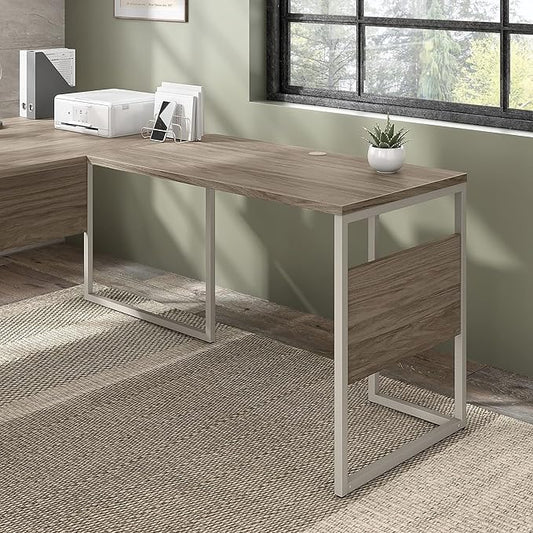 Bush Business Furniture Hybrid Desk Return/Bridge, 42W x 24D, Modern Hickory