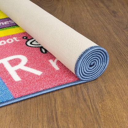 KC Cubs ABC Alphabet Animal Educational Nylon Area Rug