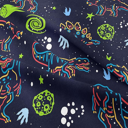NINENINE Dark Blue Dinosaur Bedding Sets for Kids Boys,Retro Dinosaur Bedding Comforter,Full Size Bedding Sets for Boys Kids, with 1 Comforter 2 Pillowcases…
