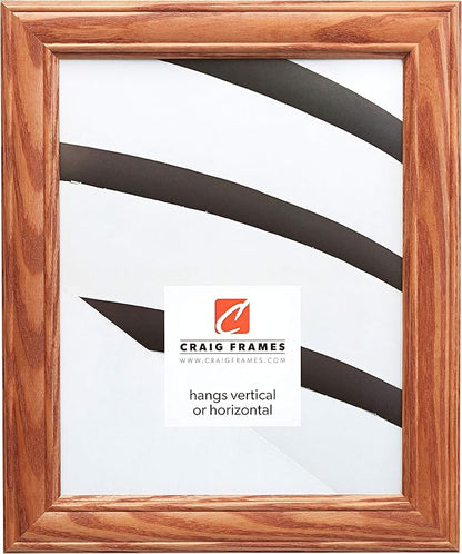 Craig Frames 59504100 14 by 16-Inch Picture Frame, Wood Grain Finish, 1.25-Inch Wide, Honey Oak