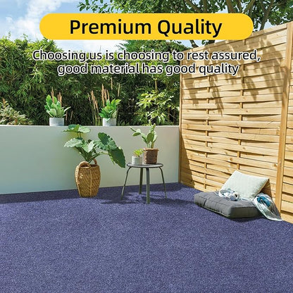 Marine Carpet,5 FT x 20 FT Deep Blue Indoor Outdoor Rug 0.2" Thick Boat Carpeting with Water-Proof TPE Backing, Non-Slip Outdoor Marine Carpet Roll for Home, Patio, Porch, Deck