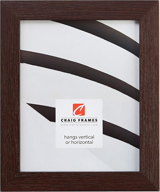 Craig Frames Bauhaus 125, 24x36 Picture Frame, Melinga Brown Oak