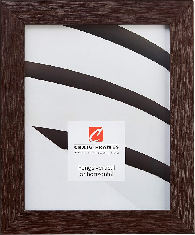 Craig Frames Bauhaus 125, 12x16 Picture Frame, Melinga Brown Oak