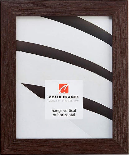 Craig Frames Bauhaus 125, 24x36 Picture Frame, Melinga Brown Oak