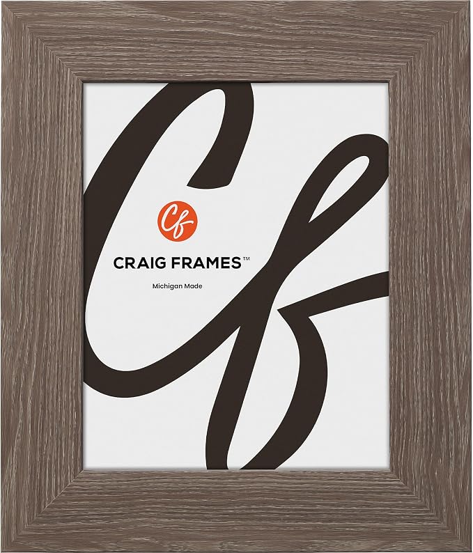 Craig Frames 23x34 Barnwood Grey Poster Frame for Posters and Gallery Wall | Lightweight shatter resistant acrylic facing with a rigid backing board, made in the USA