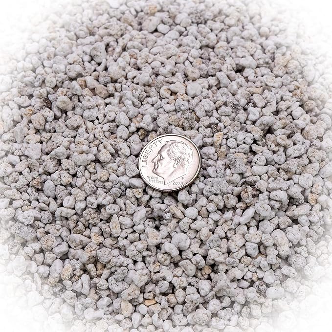 Gardenera Organic Perlite - Medium/Fine Grade (5 Quart Bag) Horticultural Soil Amendment for Indoor & Outdoor Container Plants for Drainage Management and Enhanced Growth