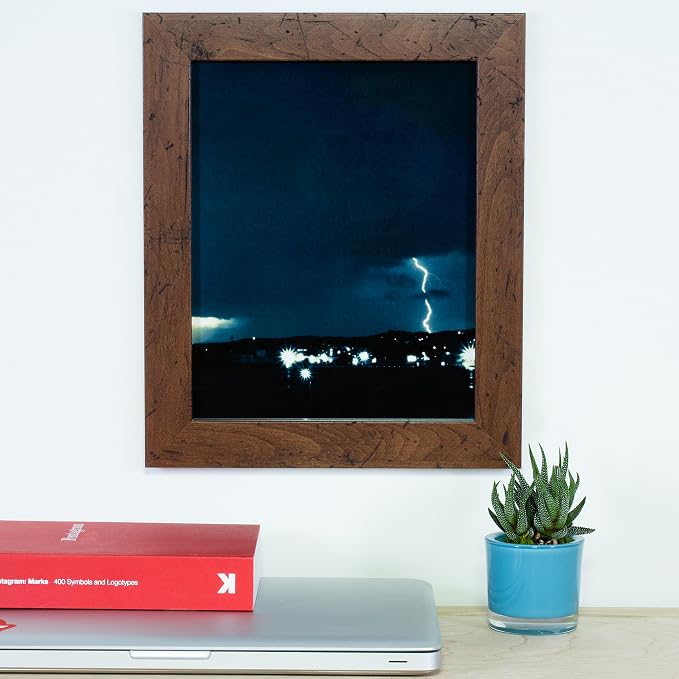 Craig Frames FM26DKW 13 by 19-Inch Picture Frame, Smooth Wrap Finish, 1.26-Inch Wide, Dark Brown