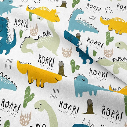 NINENINE Dinosaur Bedding Set for Kids,Twin Comforter Sets for Kids Boys,Blue Dinosaur Comforter Sets Cute Bed Set with 1 Comforter 1 Pillowcase