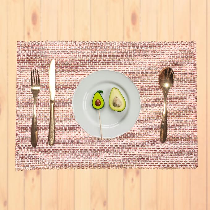 Urban Villa Two Tone Placemat Cotton Tablemat 14x20 (Set of 6) Fall
